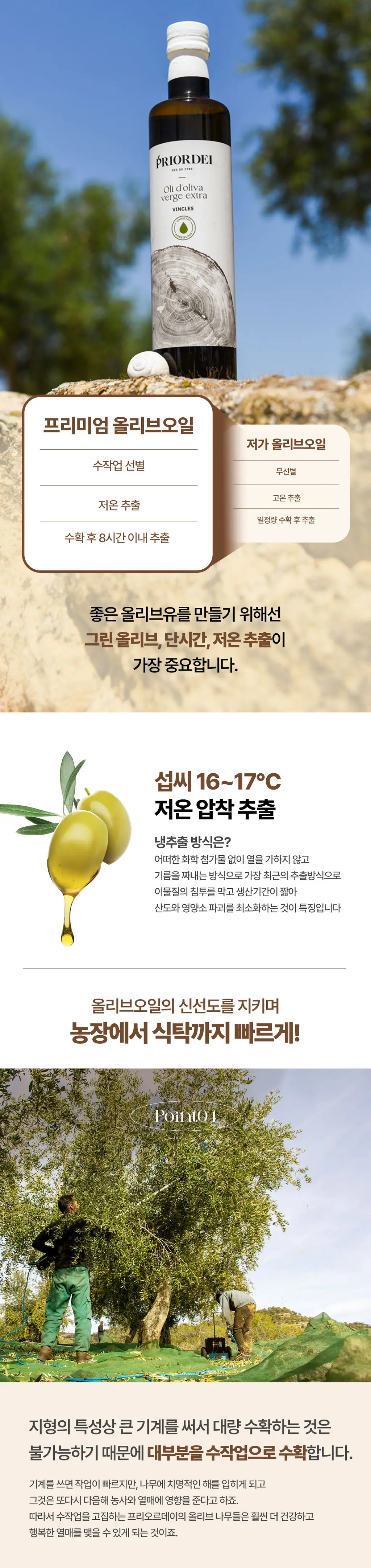 [올라미나] 프리오르데이 엑스트라버진 프리미엄 올리브오일 250ml 빙클래스 상세페이지 5
